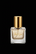 That Girl - Clear square glass perfume bottle with gold cap and label